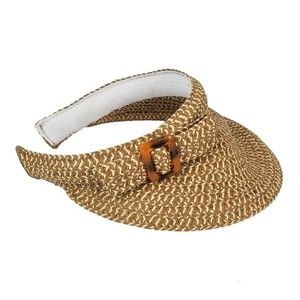 Tortoise Buckle Woven Visor Hat